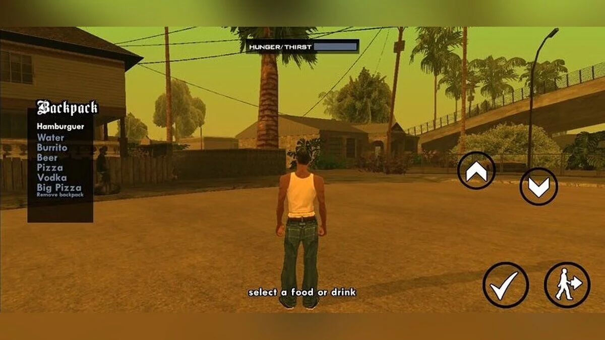 Система голода и жажды / GTA San Andreas (iOS, Android)