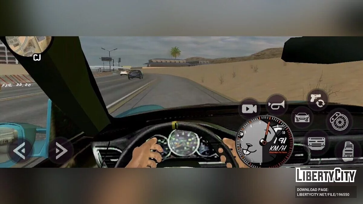 Вождение от первого лица / GTA San Andreas (iOS, Android)