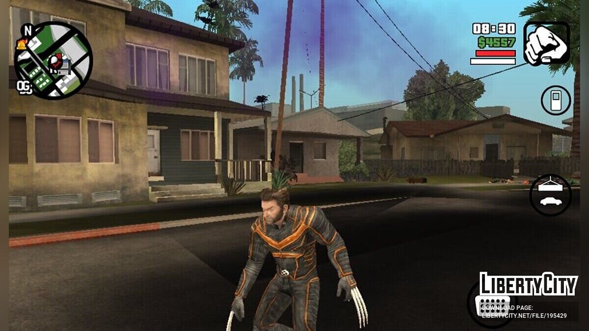 Скачать Wolverine Mod для GTA San Andreas (iOS, Android)