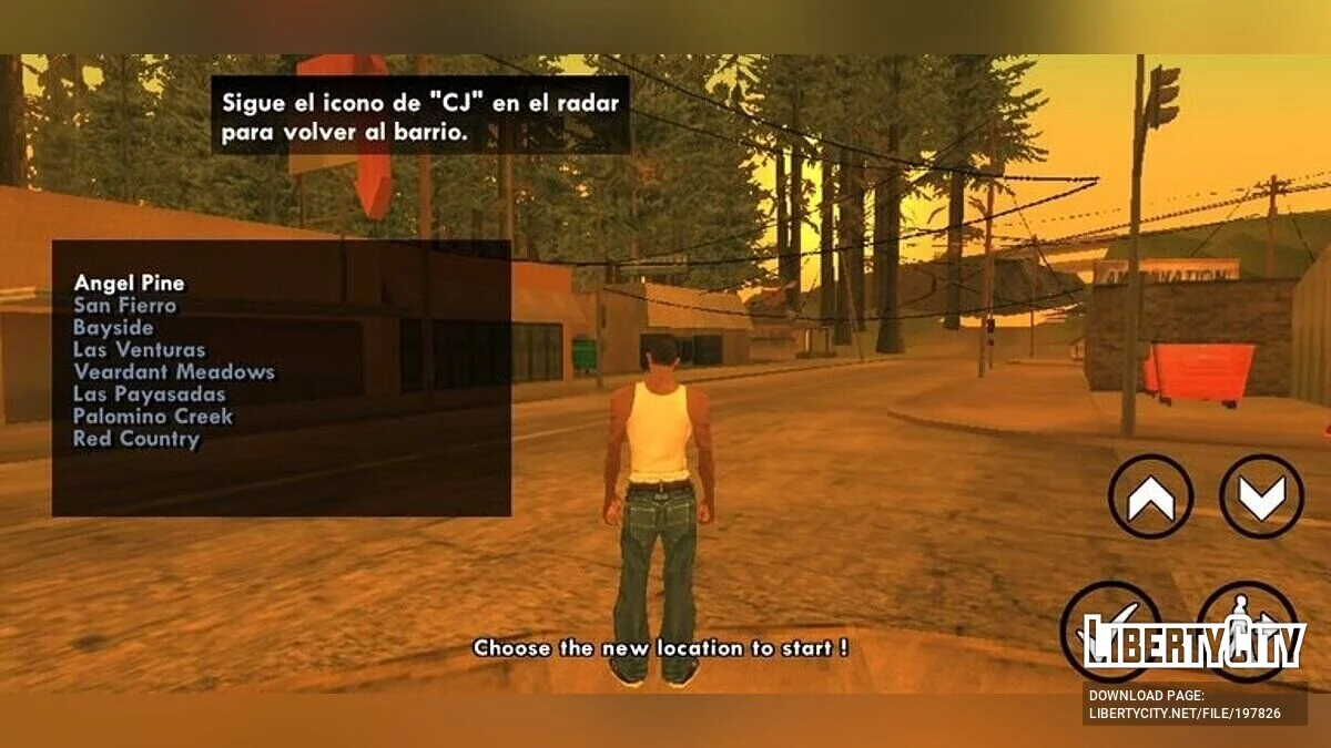 Меню с новой локацией / GTA San Andreas (iOS, Android)