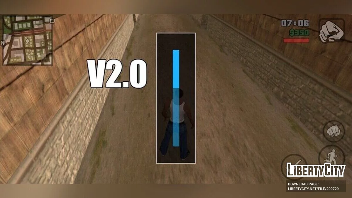 Прозрачный ХУД и клавиши / GTA San Andreas (iOS, Android)