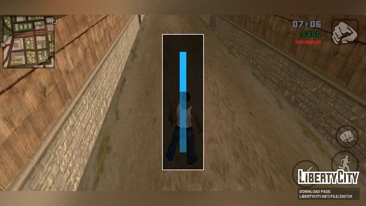 Прозрачный ХУД и клавиши / GTA San Andreas (iOS, Android)