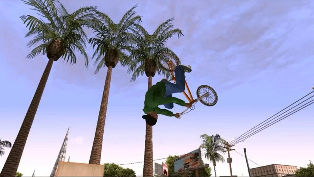Делать трюки на BMX / GTA San Andreas (iOS, Android)