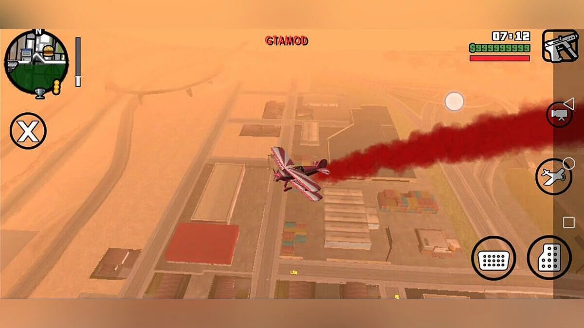 Цветной дым из самолёта / GTA San Andreas (iOS, Android)