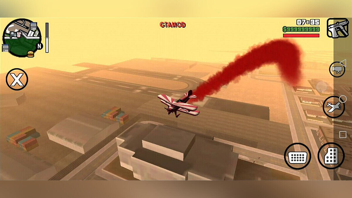 Скачать Цветной дым из самолёта для GTA San Andreas (iOS, Android)