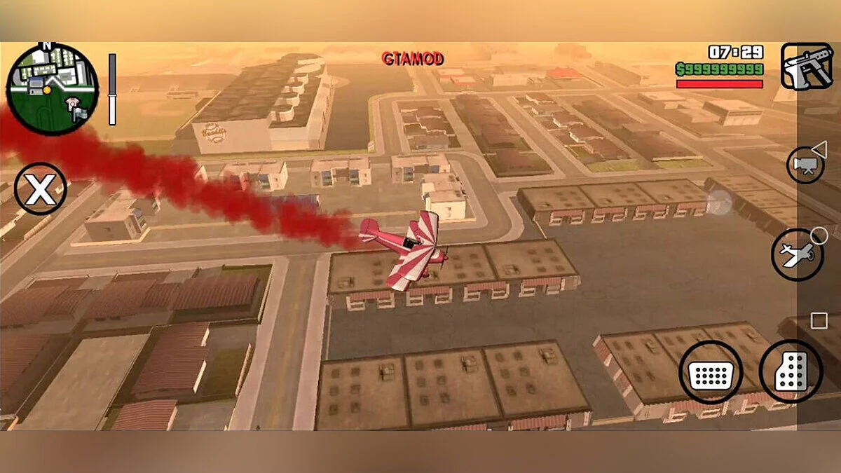 Цветной дым из самолёта / GTA San Andreas (iOS, Android)