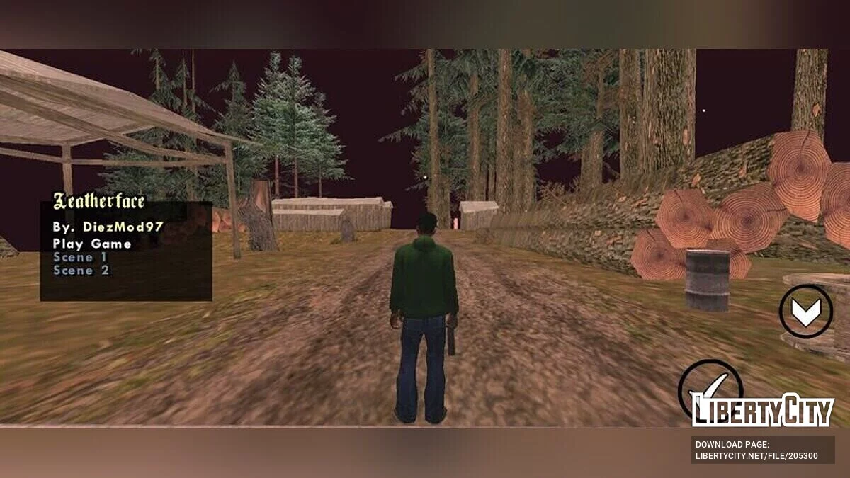 Убийца Кожаное Лицо с бензопилой / GTA San Andreas (iOS, Android)