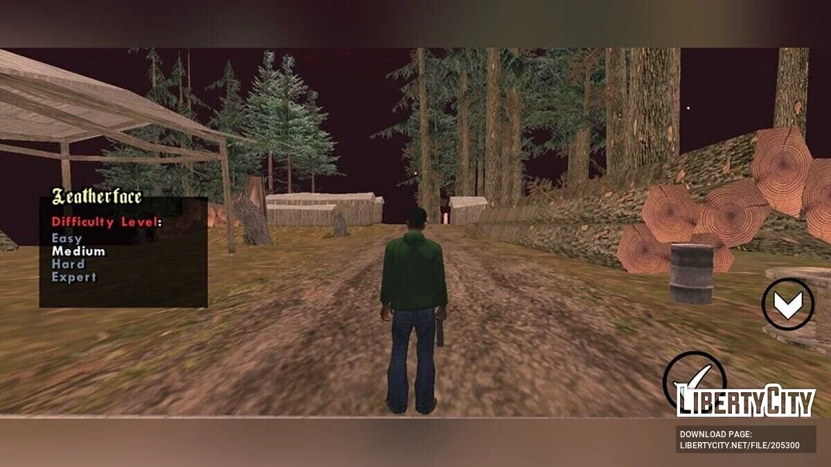 Убийца Кожаное Лицо с бензопилой / GTA San Andreas (iOS, Android)