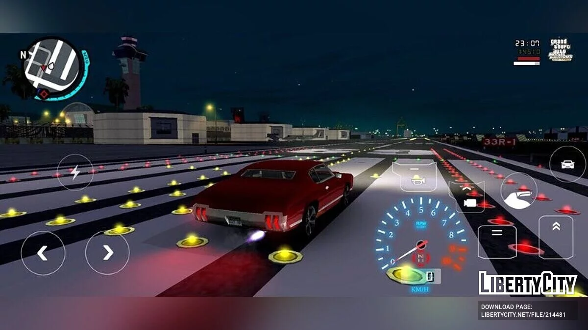 Неоновый тахометр + спидометр / GTA San Andreas (iOS, Android)