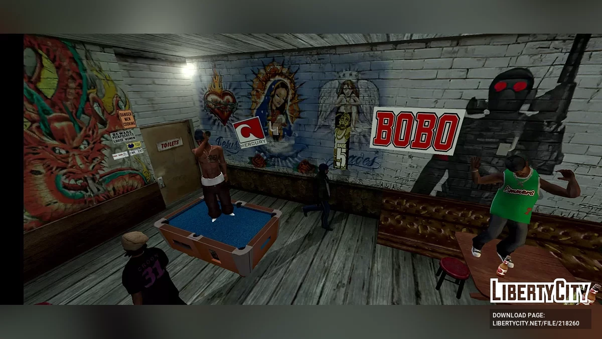 Бар банды Grove Street Families / GTA San Andreas (iOS, Android)