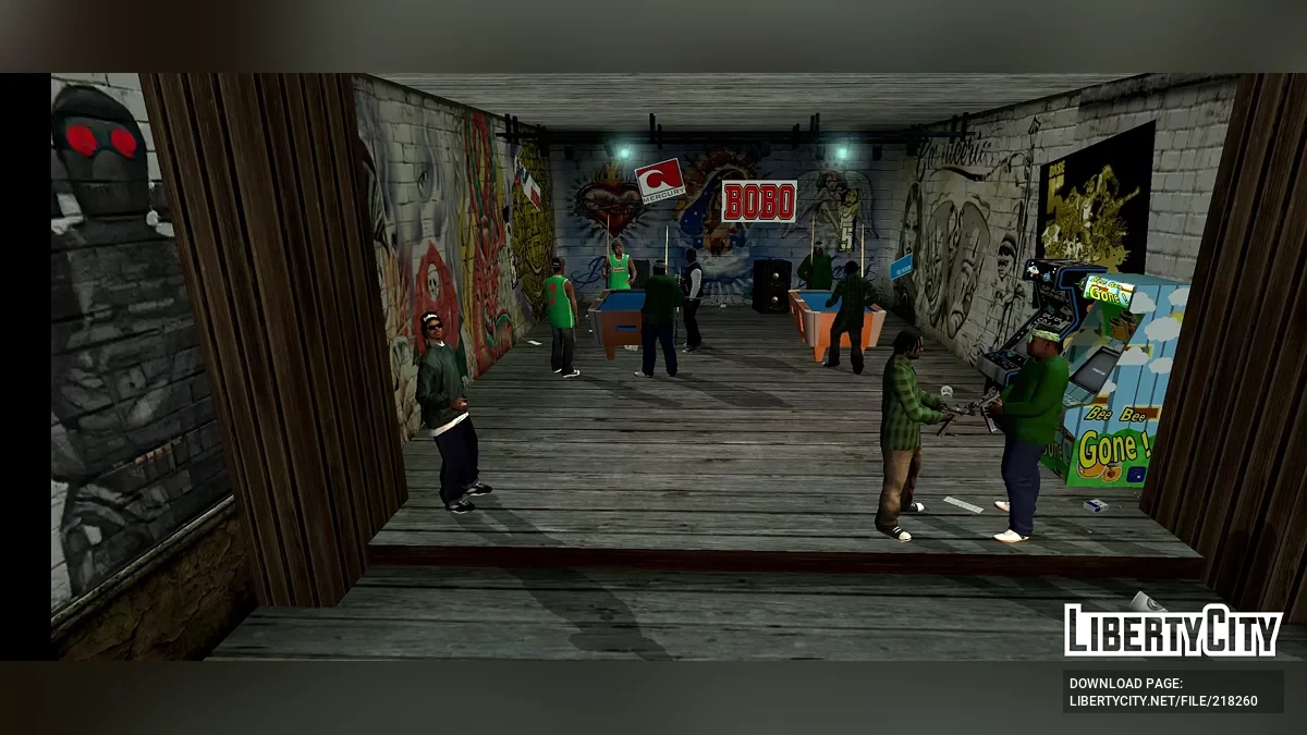Бар банды Grove Street Families / GTA San Andreas (iOS, Android)