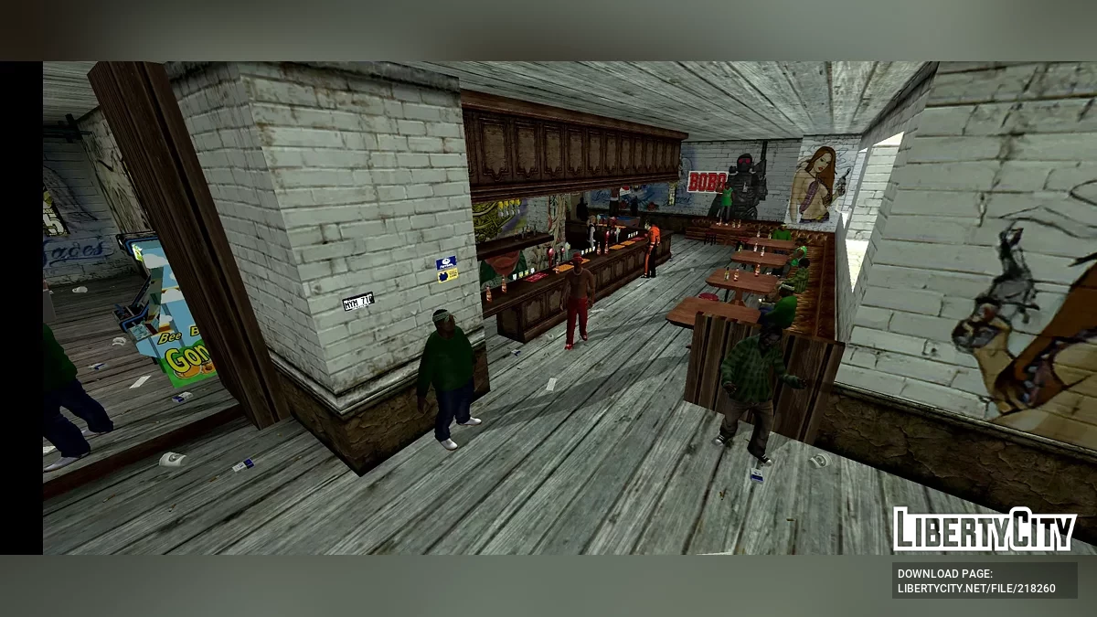 Бар банды Grove Street Families / GTA San Andreas (iOS, Android)