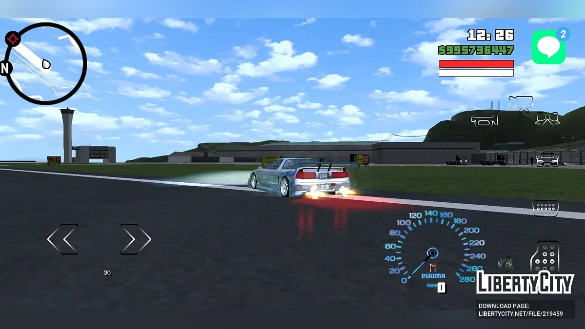 Стильный и удобный неоновый спидометр / GTA San Andreas (iOS, Android)