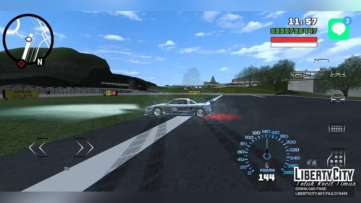 Стильный и удобный неоновый спидометр / GTA San Andreas (iOS, Android)