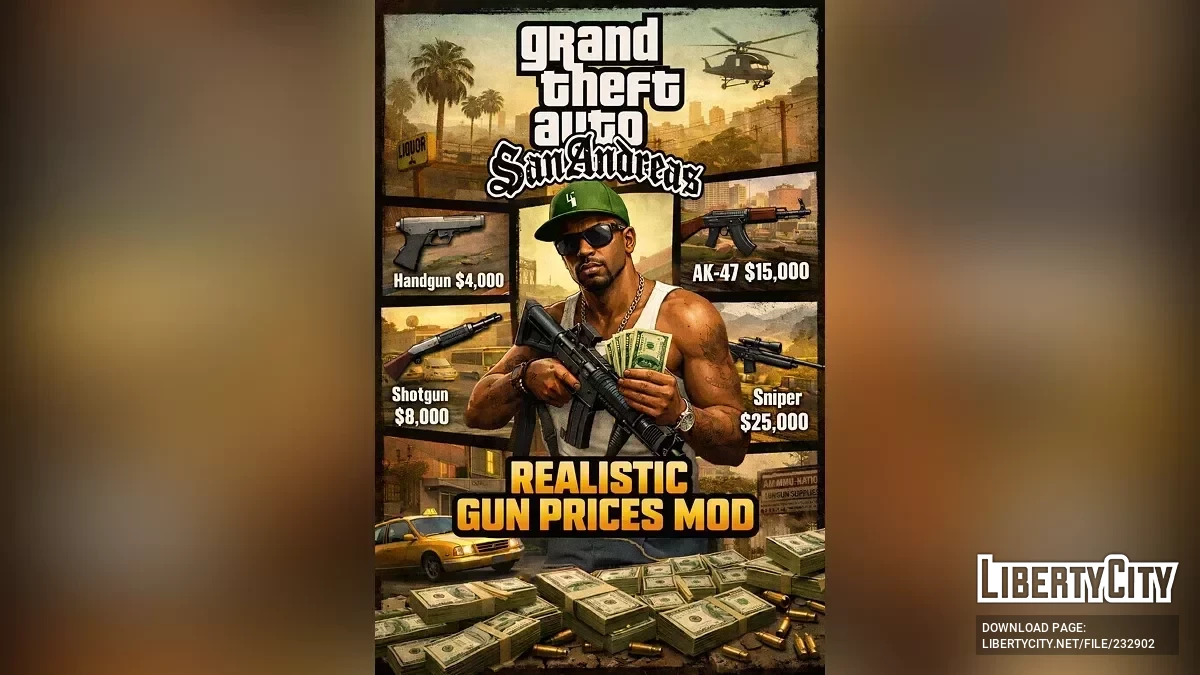 Цены на оружие из реальной жизни / GTA San Andreas (iOS, Android)