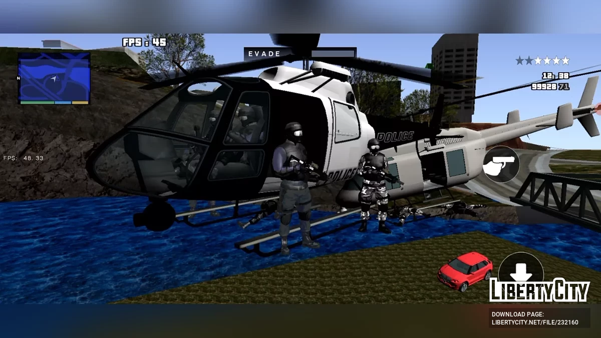 Полиция на вертолете / GTA San Andreas (iOS, Android)