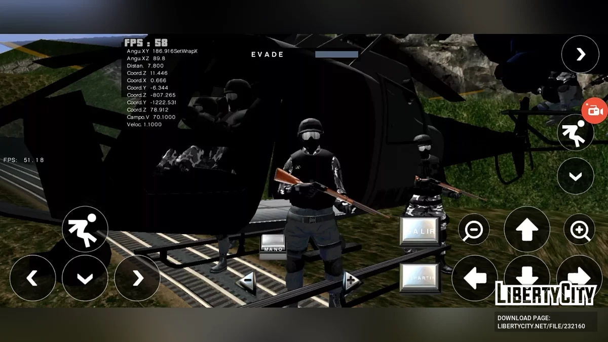 Полиция на вертолете / GTA San Andreas (iOS, Android)