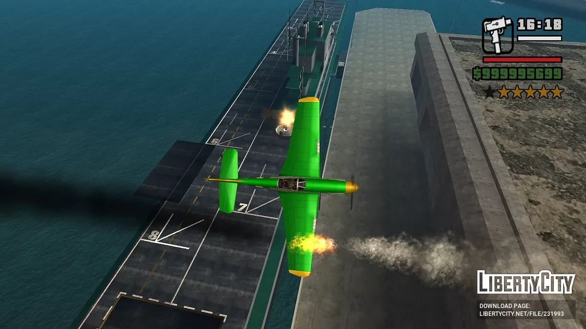 Работающий S.A.M. на авианосце / GTA San Andreas (iOS, Android)