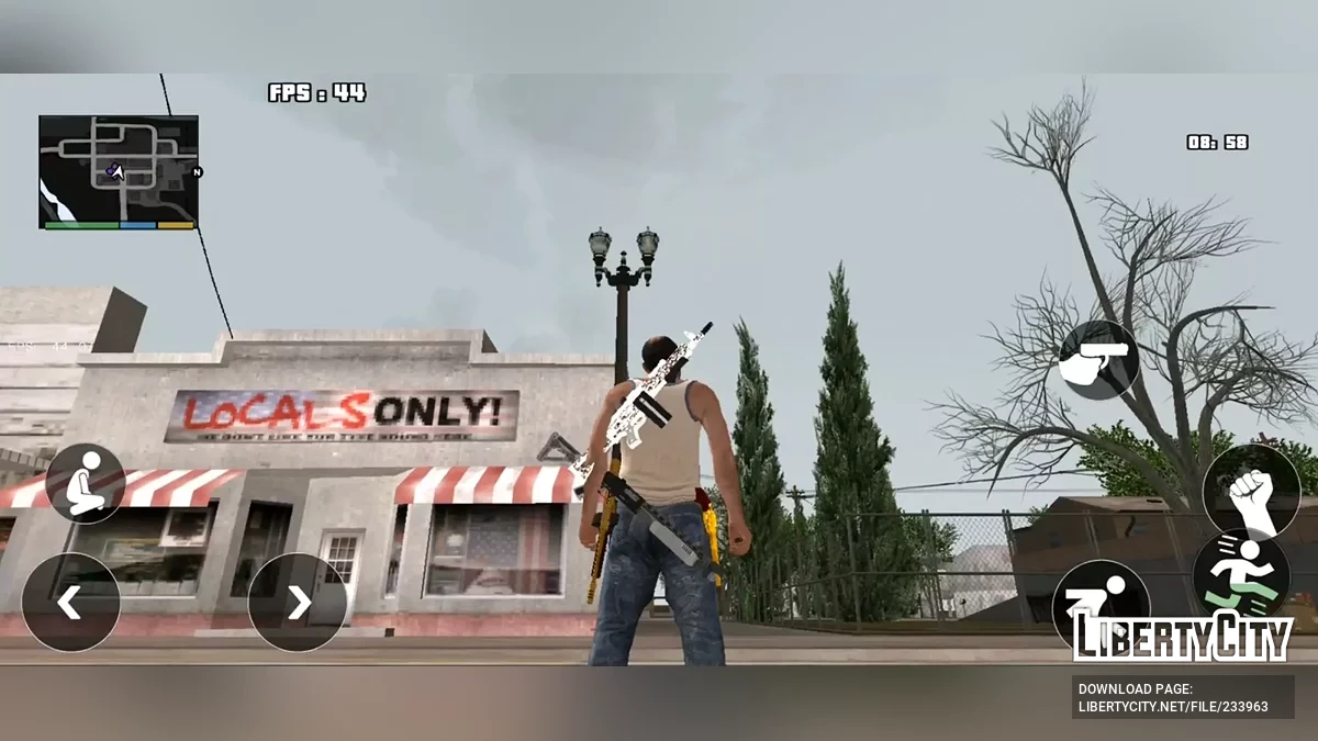 Видимые оружия на теле / GTA San Andreas (iOS, Android)