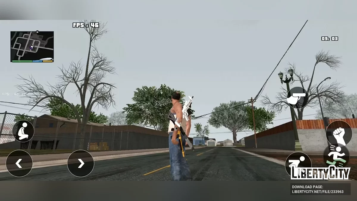Видимые оружия на теле / GTA San Andreas (iOS, Android)