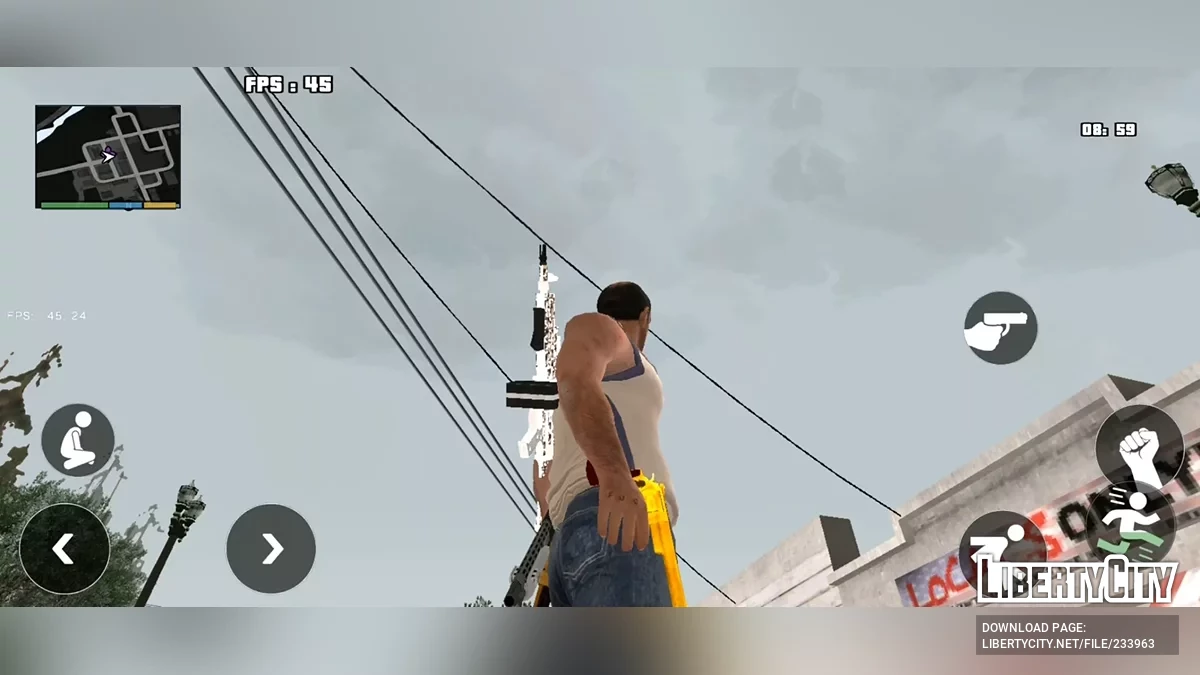 Видимые оружия на теле / GTA San Andreas (iOS, Android)