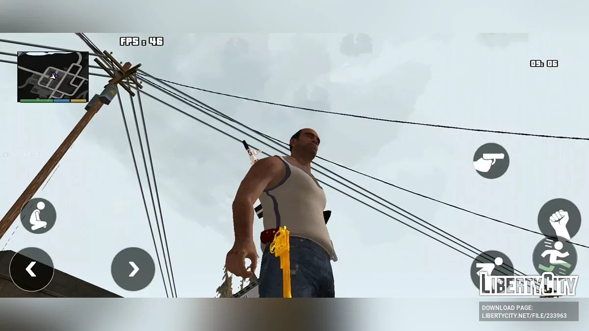 Видимые оружия на теле / GTA San Andreas (iOS, Android)