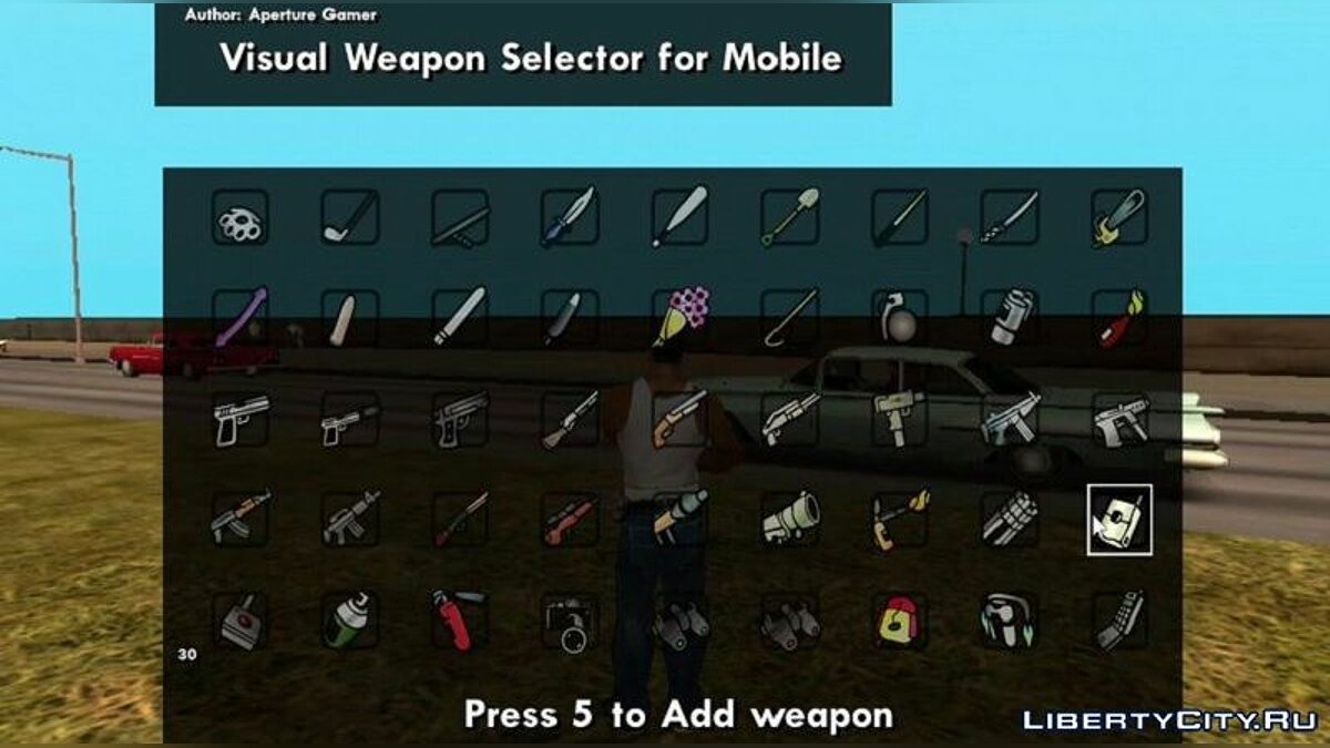 Визуальный спавнер оружия для GTA San Andreas (iOS, Android) - Картинка #2
