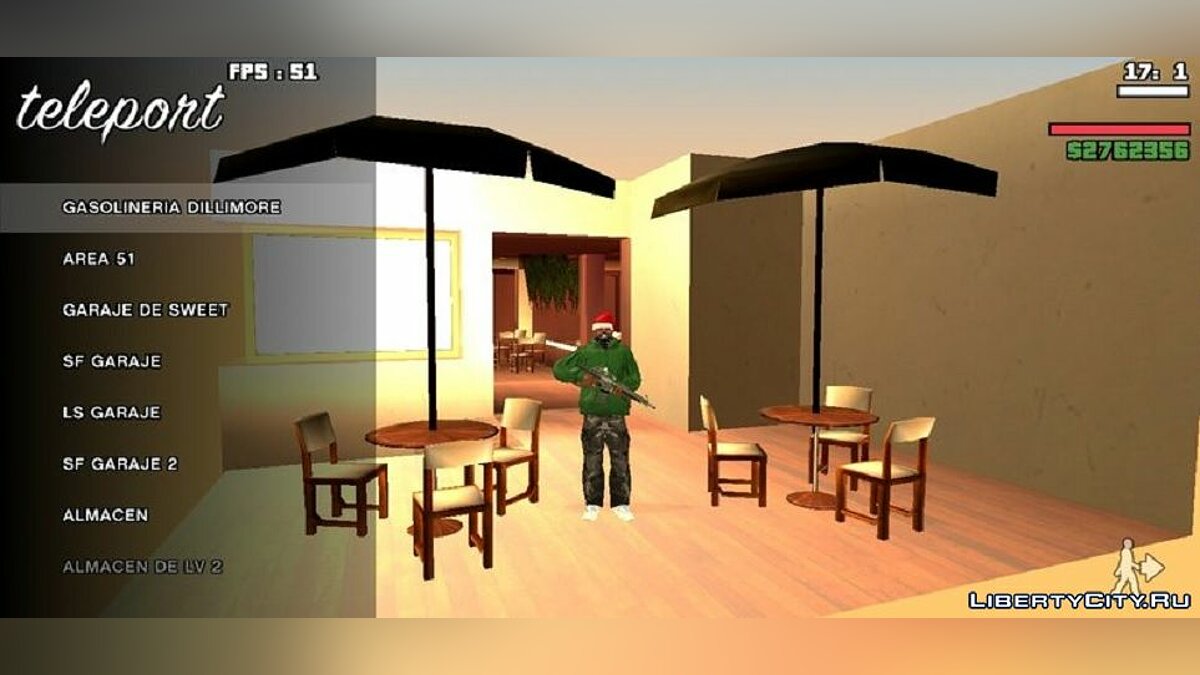 Возможность телепортироваться в интерьеры  для GTA San Andreas (iOS, Android) - Картинка #1