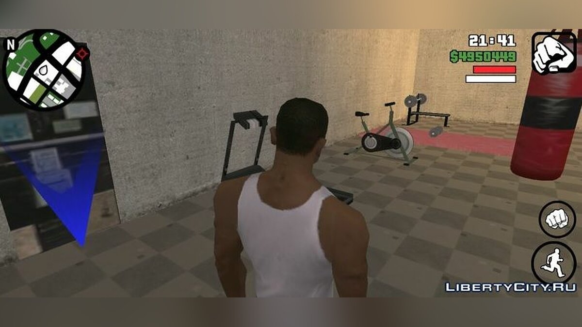 Спортзал в доме Сиджея  для GTA San Andreas (iOS, Android) - Картинка #2
