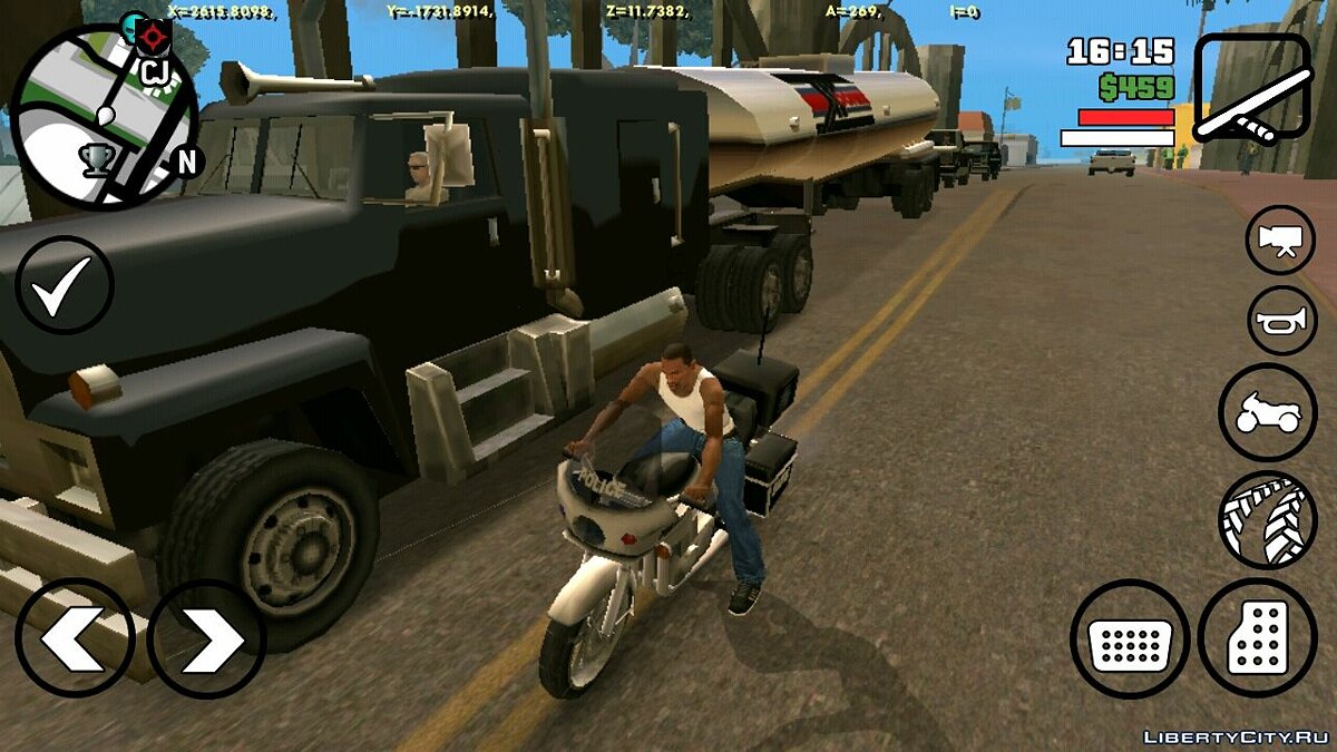 Тягачи с трейлерами в траффике для GTA San Andreas (iOS, Android) - Картинка #1