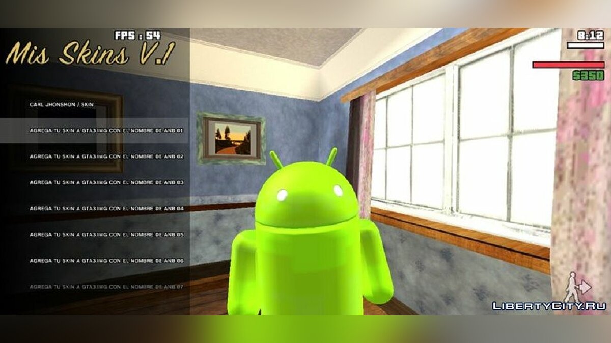 Skin Selector (Можливість додавати нових персонажів) для GTA San Andreas (iOS, Android) - Картинка #1