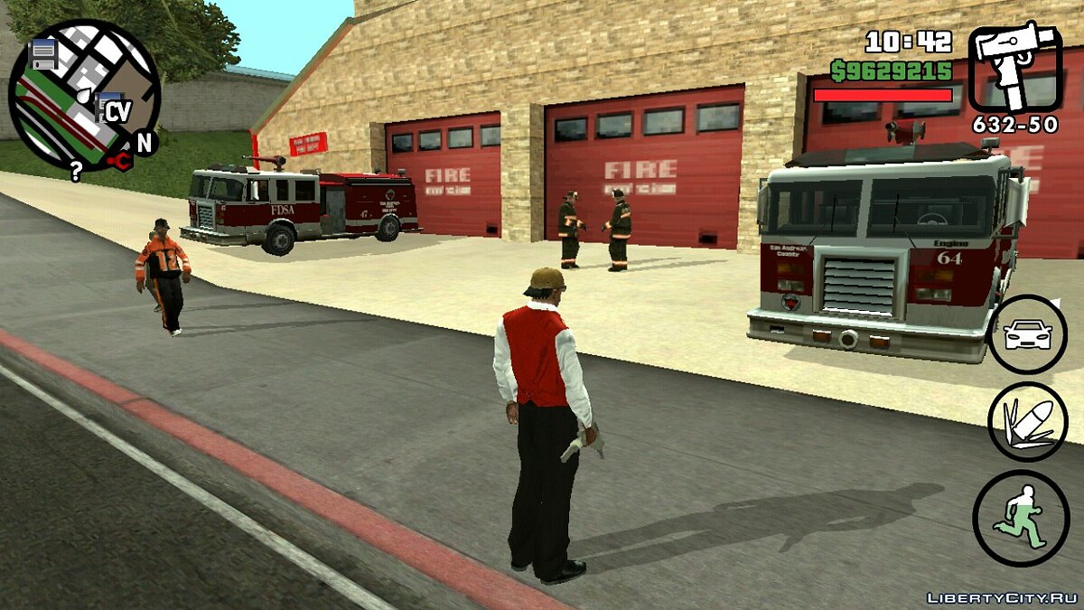 Реалистичная пожарная станция в СФ V2.0 для GTA San Andreas (iOS, Android) - Картинка #1