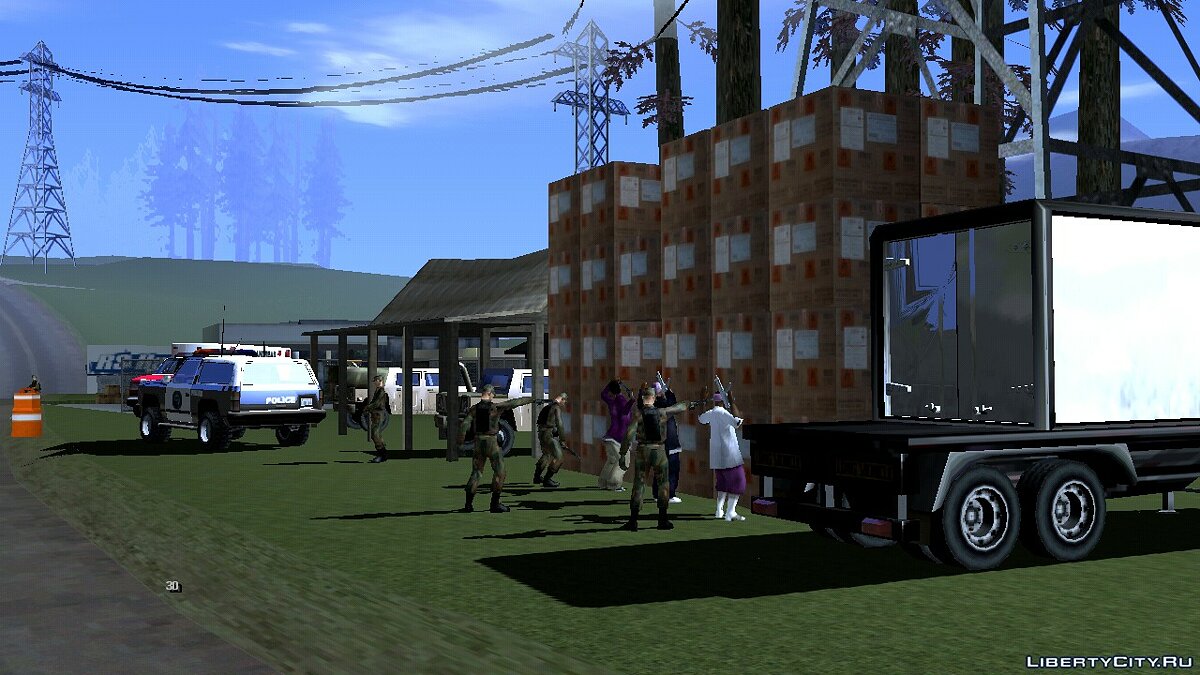 Блокпост полиции  для GTA San Andreas (iOS, Android) - Картинка #1