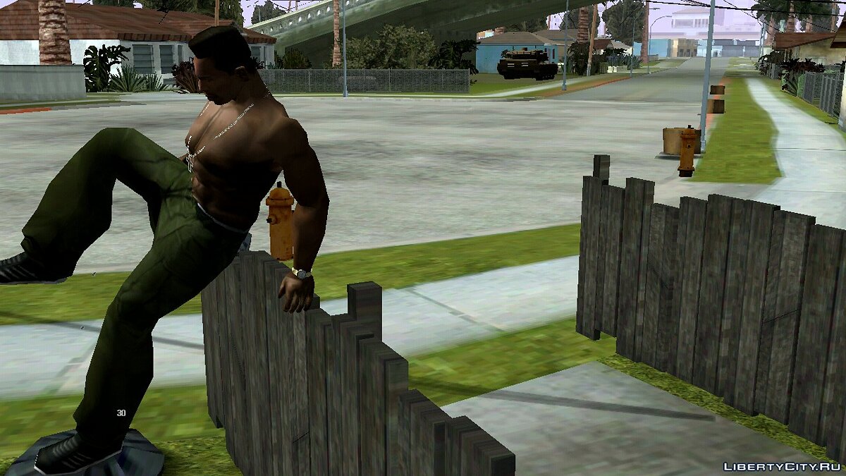 Камера во время перепрыгивания ограждения, в стиле GTA 4 для GTA San Andreas (iOS, Android) - Картинка #2