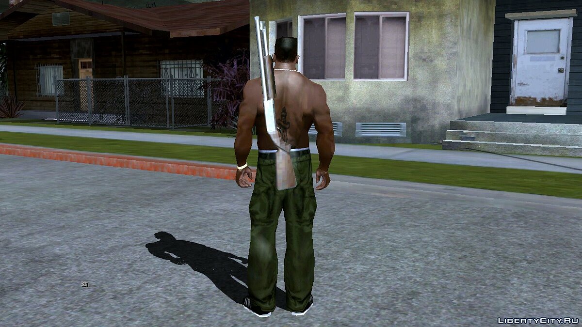 Носить оружие за спиной для GTA San Andreas (iOS, Android) - Картинка #1
