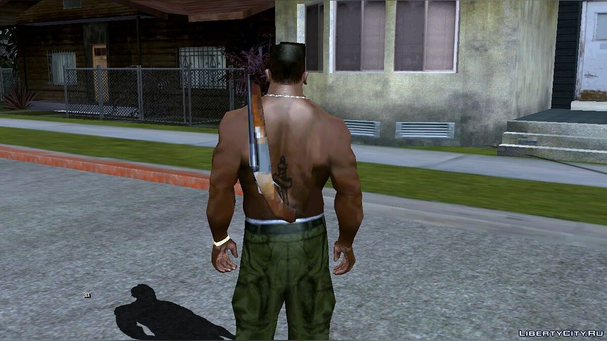 Носить оружие за спиной для GTA San Andreas (iOS, Android) - Картинка #3