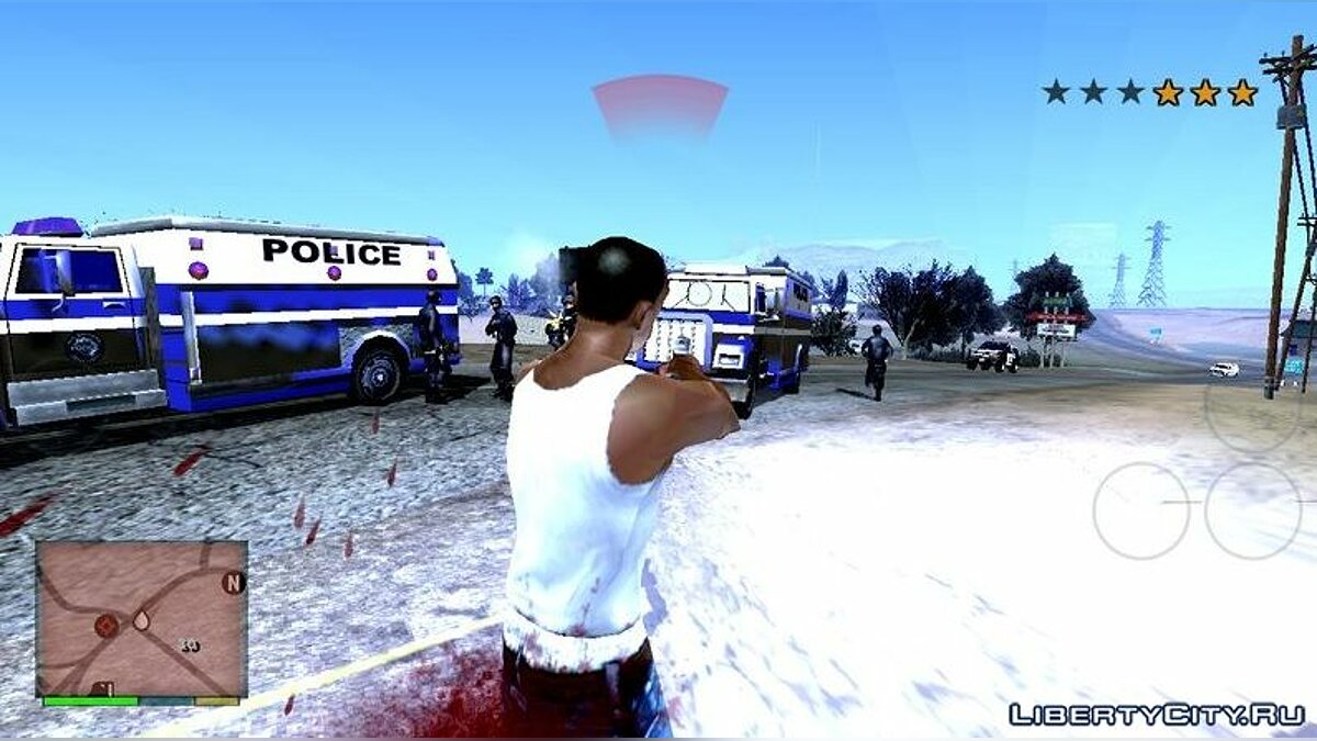 Кровь на экране как в GTA 5 для GTA San Andreas (iOS, Android) - Картинка #1