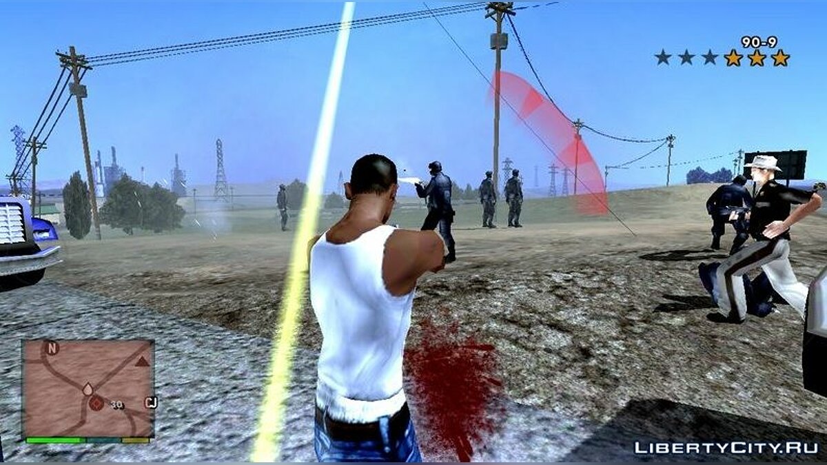 Кровь на экране как в GTA 5 для GTA San Andreas (iOS, Android) - Картинка #2