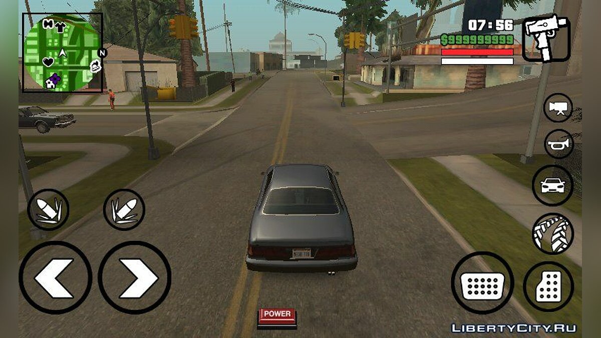 Улучшенное положение камеры при вождении для GTA San Andreas (iOS, Android) - Картинка #2