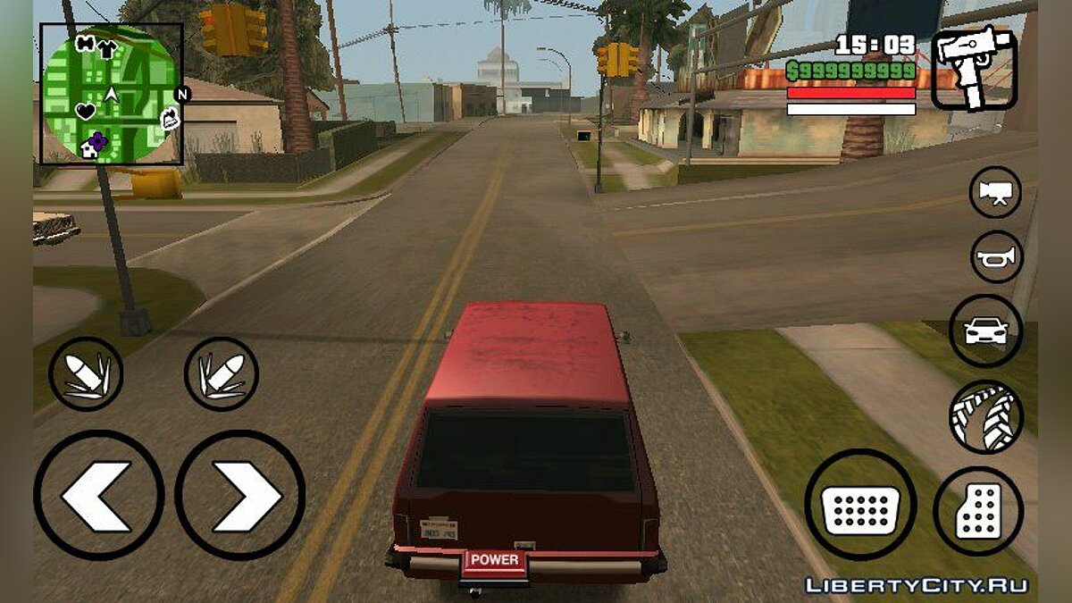 Улучшенное положение камеры при вождении для GTA San Andreas (iOS, Android) - Картинка #1
