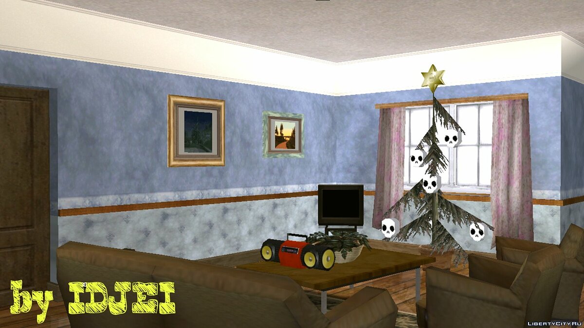 Магнитофон в доме CJ для GTA San Andreas (iOS, Android) - Картинка #1