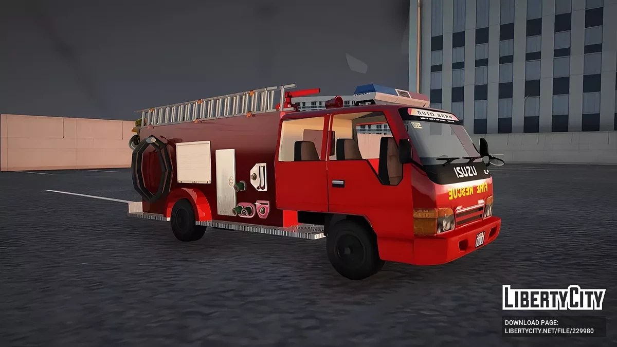 Isuzu ELF Giga NKR71 Double Cab Japan Fire Truck / GTA San Andreas