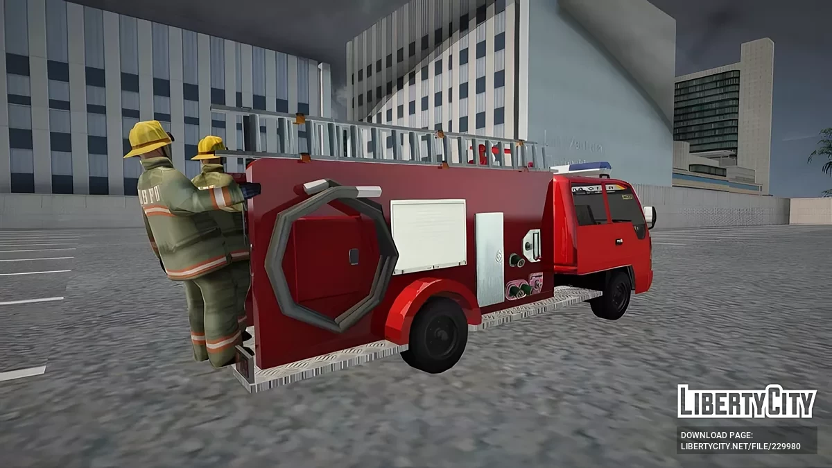 Isuzu ELF Giga NKR71 Double Cab Japan Fire Truck / GTA San Andreas