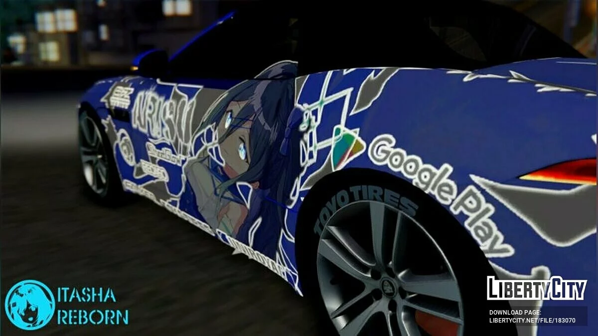 Jaguar Itasha Arisu of Blue Archive F Type / GTA San Andreas