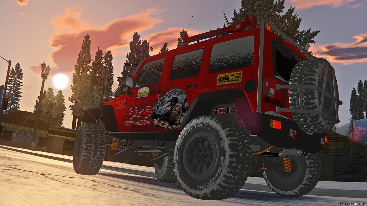 Jeep Wrangler Rubicon - Зимняя версия / GTA San Andreas
