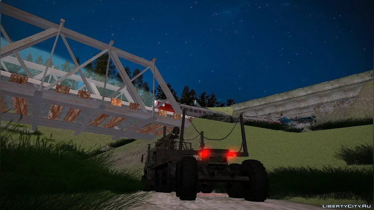 Камаз лесовоз с прицепом роспуск / GTA San Andreas