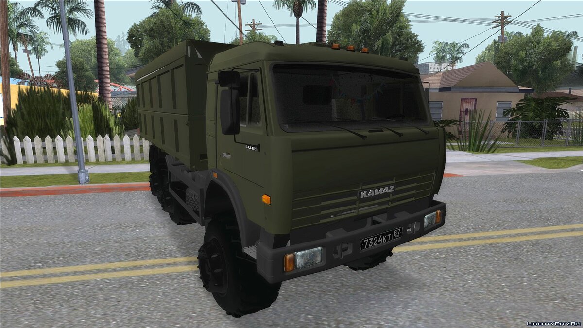 Скачать КамАЗ 54115 Военный для GTA San Andreas