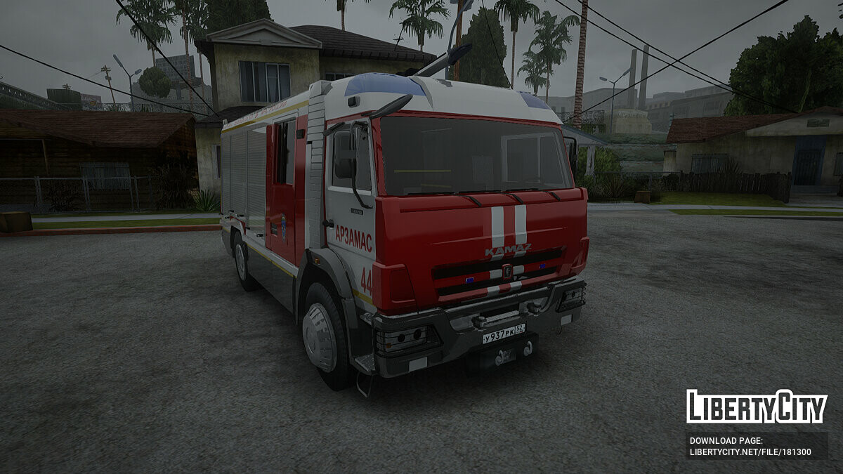 Замена машины Fire Truck (firetruk.dff, firetruk.dff) в GTA San Andreas  (110 файлов)