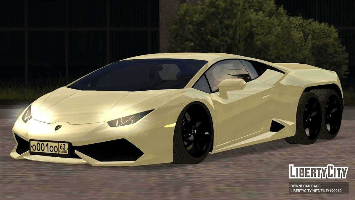 Машина Lamborghini Lamborghini Huracan 6х6 + CCD для GTA San Andreas