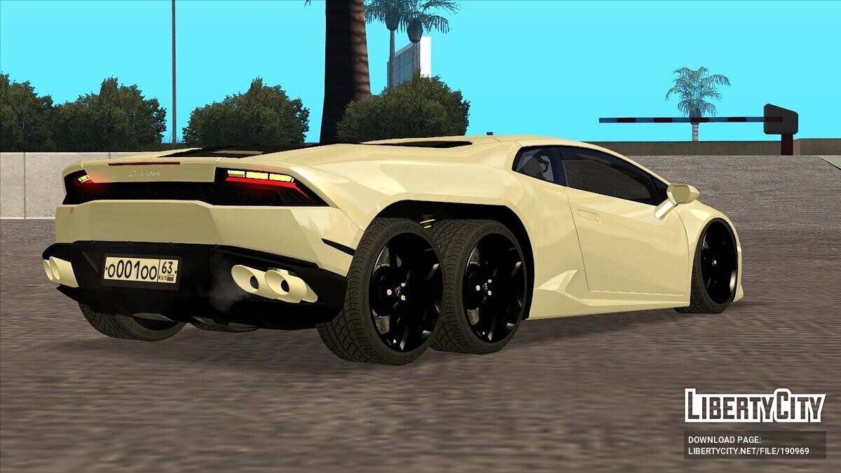 Машина Lamborghini Lamborghini Huracan 6х6 + CCD для GTA San Andreas